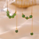 Buddha Stones 925 Sterling Silver Cyan Jade Beads Healing Necklace Pendant Necklaces & Pendants BS main