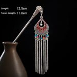 Buddha Stones Water Drop Lily of the Valley Flowers Tassels Confidence Hairpin Hairpin BS 40