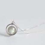 Buddha Stones 925 Sterling Silver Moonstone Love Planet Rotatable Pattern Necklace Pendant Necklaces & Pendants BS 9