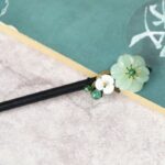 Buddha Stones Green Aventurine Flower Agate Positivity Hairpin Decoration Hairpin BS 4
