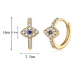 Buddha Stones 925 Sterling Silver Evil Eye Symbol Blessing Stud Earrings Earrings BS 6