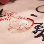 Buddha Stones White Jade Double Koi Fish Peace Buckle Attract Fortune Luck Charm Bracelet Bracelet BS 1