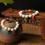 Buddha Stones Tibetan Incense Ash Porcelain Luminous Fluorescent Liuli Glass Bead Gourd Copper Coin Charm Peace Bracelet Bracelet BS main
