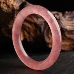 Buddha Stones Natural Strawberry Quartz Love Healing Bracelet Bangle Bracelet BS 3