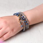 Buddha Stones Moonstone Lazurite Calm Healing Positive Bracelet Bracelet BS 10