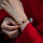 Buddha Stones Cinnabar Jade Lotus Calm Red String Weave Bracelet Bracelet BS 4