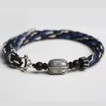 Buddha Stones 925 Sterling Silver Koi Fish Wealth Reincarnation Knot Braid String Bracelet Bracelet BS 5