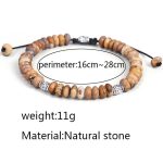 Buddha Stones Picture Jasper Positive Beads String Bracelet Bracelet BS 11