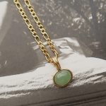 Buddha Stones Oval Turquoise Strength Titanium Steel Necklace Pendant Necklaces & Pendants BS 10