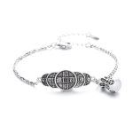 Buddha Stones Copper Coin Money Bag Wealth Bracelet Bracelet BS 5