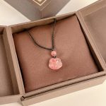 Buddha Stones Strawberry Quartz Lovely Cat Paw Claw Healing Necklace Pendant Necklaces & Pendants BS 8
