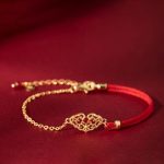 Buddha Stones Lock of Good Wishes Luck Strength Chain Bracelet Bracelet BS 14-19cm
