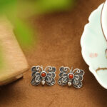 Buddha Stones 925 Sterling Silver Red Agate Butterfly Self-acceptance Ring Earrings Set Bracelet Necklaces & Pendants BS 17