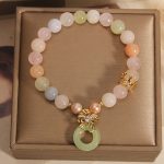 Buddha Stones Morganite Peace Buckle Jade Confidence Bracelet 5