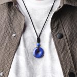 Buddha Stones Lucky Coin Pendant Healing Crystal Gemstone Necklace Necklaces & Pendants BS 29