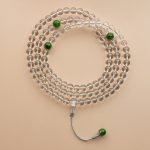 Buddha Stones 108 Beads White Crystal Jade Meditation Bracelet Mala Mala Bracelet BS 6