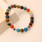 Buddha Stones Colorful Candy Agate Healing Strength Bead Bracelet Bracelet BS 9