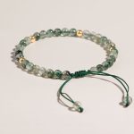 Buddha Stones Moss Agate Lucky Balance Bracelet Bracelet BS 2