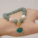 Buddha Stones Jade Pearl Color-Changing Fox Charm Luck Bracelet Bracelet BS 1