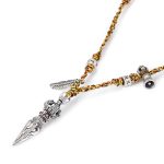 Buddha Stones Tibetan Handmade 925 Sterling Silver Dorje Vajra Om Mani Padme Hum Feather Strength Necklace Pendant Necklaces & Pendants BS 7