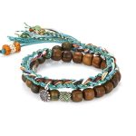 Buddha Stones 925 Sterling Silver Green Sandalwood Bodhi Seed Handmade Positive Bracelet Bracelet BS 3