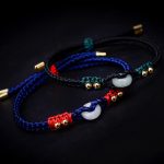 Buddha Stones Round Peace Buckle Jade Abundance Wealth String Bracelet Bracelet BS 22