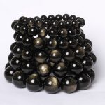 Buddha Stones Tibetan Obsidian Purification Bracelet Bracelet BS 3