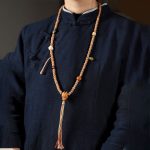 Buddha Stones 108 Beads Bodhi Seed Red Agate Deer Head Wisdom Mala Bracelet Mala Bracelet BS 2