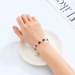 Buddha Stones Amethyst Pink Crystal Black Rutilated Quartz Spiritual Awareness Bracelet Bracelet BS 12