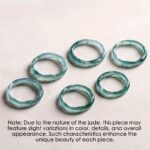 Buddha Stones Natural Jade Bamboo Prosperity Abundance Ring Ring BS 9