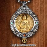 Buddha Stones Chinese Zodiac Natal Buddha Thangka Nine Palaces Eight Diagrams Wealth Rotatable Necklace Pendant Necklaces & Pendants BS Dog/Pig-Amitabha Buddha