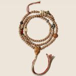 Buddha Stones 108 Beads Bodhi Seed Red Agate Deer Head Wisdom Mala Bracelet Mala Bracelet BS 13