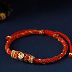 Buddha Stones Chinese Zodiac Natal Buddha Silver Luck Braided String Bracelet Bracelet BS 9