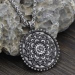 Six True Words Love Peace Flower Pattern Necklace (Extra 35% Off | USE CODE: FS35) Necklaces & Pendants BS 5