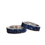 Buddha Stones Blue Auspicious Clouds Design Healing Copper Adjustable Ring Ring BS 4