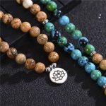 Buddha Stones 108 Meditation Healing Multilayer Mala Mala Bracelet BS 2