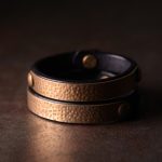 Buddha Stones Vintage Handmade Texture Copper Brass Leather Wealth Bracelet Bangle Bracelet Bangle BS 15