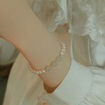 Buddha Stones 14K Gold Plated Natural Pearl Hetian Cyan Jade White Jade Sincerity Bead Chain Bracelet Bracelet BS 24