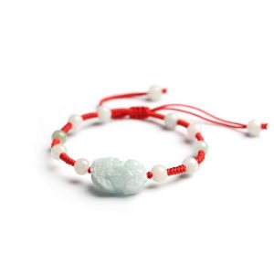 Buddha Stones Natural Jade PiXiu Luck Bracelet Bracelet BS Red