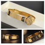 Buddha Stones Yin Yang Lotus Om Mani Padme Hum Mantra Titanium Steel Harmony Bracelet Bangle Bracelet Bangle BS 17