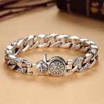 Buddha Stones Tibet Om Mani Padme Hum Double Dorje Vajra Creativity Bracelet Bracelet BS 22cm