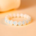 Buddha Stones Natural Bodhi Seed Lovely Paw Lucky Cat Paw Peace Bracelet Bracelet BS Light Blue