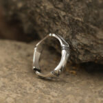 Buddha Stones Simple Bamboo Design Copper Luck Wealth Adjustable Ring Ring BS 1
