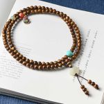 Buddha Stones Tibetan Rosewood Protection Calm Bracelet Mala Mala Bracelet BS 12