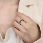 Buddha Stones Koi Fish Auspicious Cloud Design Luck Wealth Ring Ring BS 3