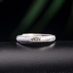 Buddha Stones 925 Sterling Silver Lotus Flower Enlightenment Ring Ring BS 925 Sterling Silver