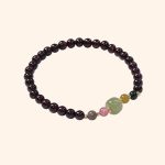 Buddha Stones Natural Garnet Hetian Jade Tourmaline Bead Passion Bracelet Bracelet BS 6