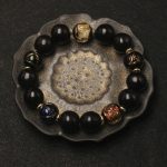 Buddha Stones Western Soapberry Incense Ash Liuli Glass Bead Wealth Bracelet Bracelet BS Western Soapberry&Liuli Glass