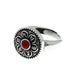 Buddha Stones Tibetan Om Mani Padme Hum Peace Rotatable Ring Ring BS 8