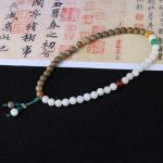Buddha Stones Green Sandalwood Bodhi Seed Wake Up Luck Bracelet Bracelet BS 5